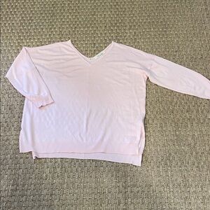 Pink Rose Light Pink V-Neck Sweater